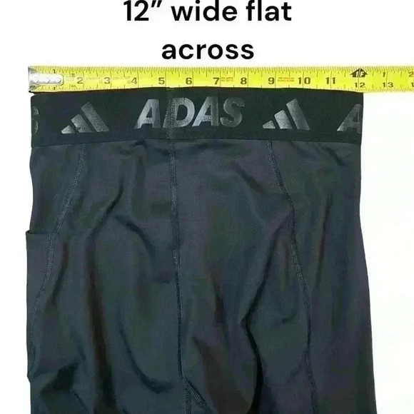 Adidas TechFit High-Rise 3/4 3-Bar Training Tights Leggings Black Size S - Picture 4 of 9